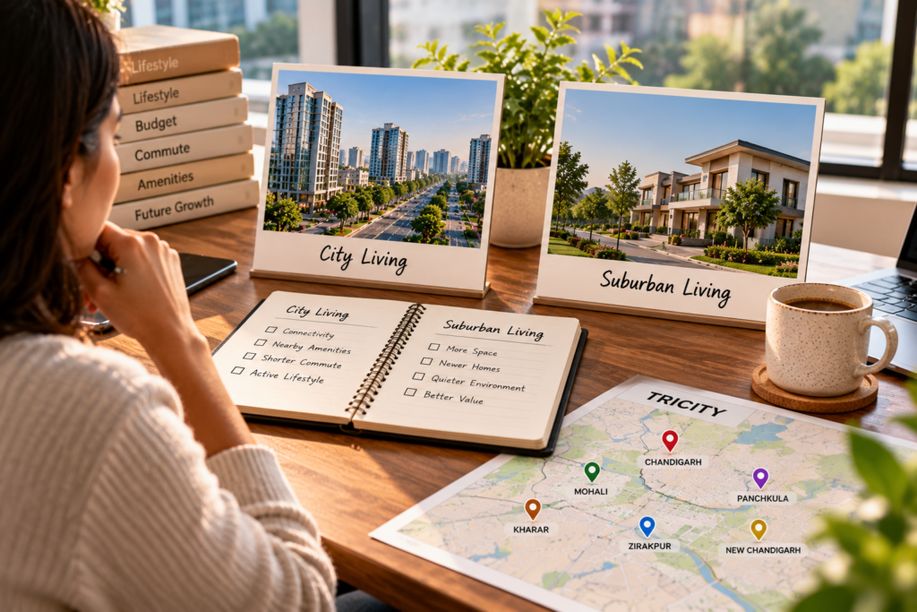 Property in Tricity: City vs Suburban Living